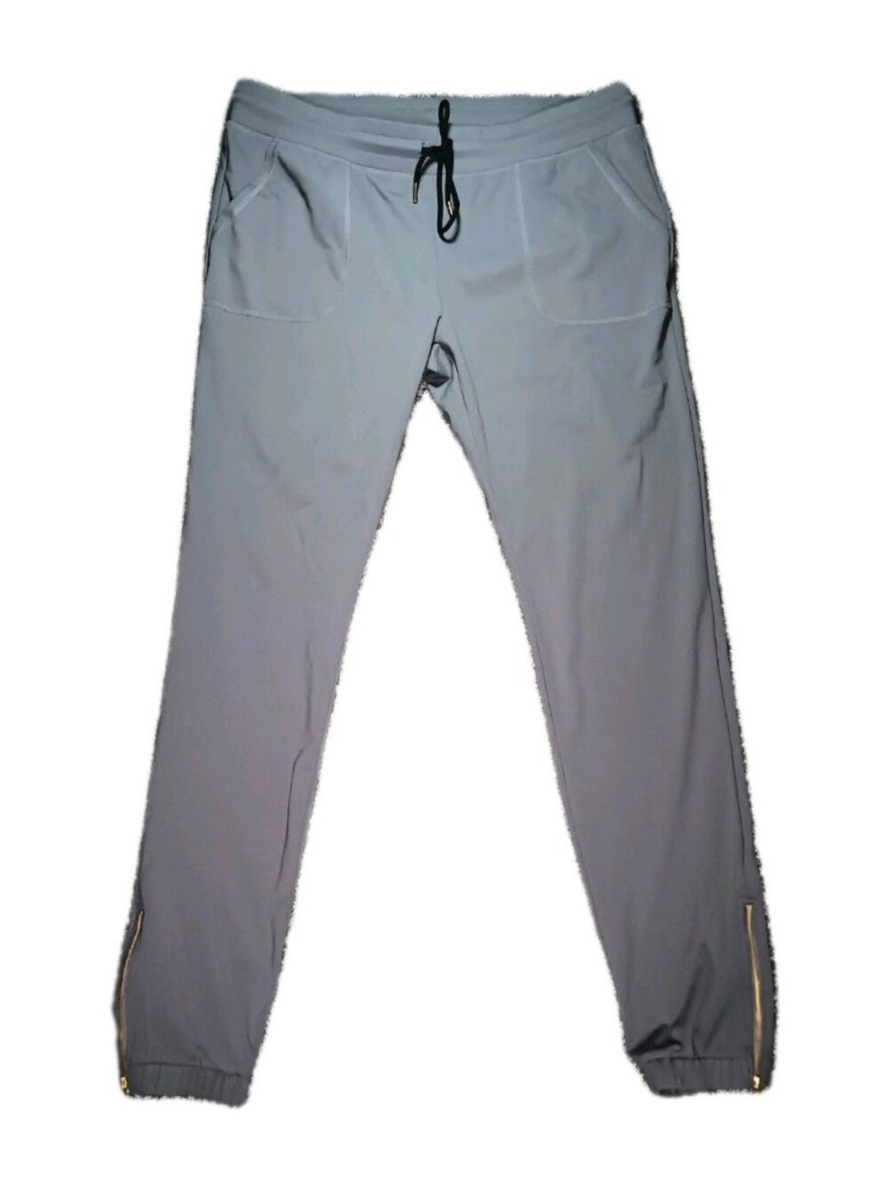 Zyia Active Peak Gold Zipper Jogger Pants Women's XXL Dark Grey Drawstring EUC